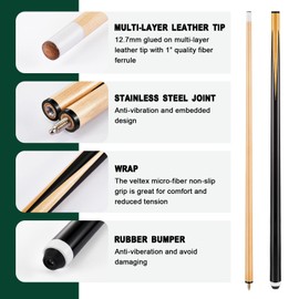 Outus 71Pcs Pools Table Accessories Billiards Accessories Billiard Pool Balls with Triangle Ball Stand Cue Chalks Pool Cue Tip Table Spot Sticker Pool Sticks Pool Table Brush (Dark Marble Style Balls)