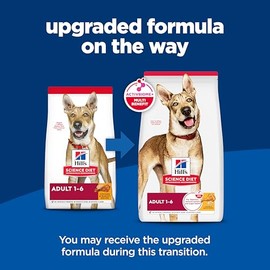 Hill's Hill's Science Diet Adult 1-6, Adult 1-6 Premium Nutrition, Dry Dog Food, Chicken & Barley, 15 lb Bag