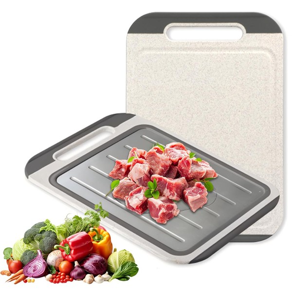 Cutting Board Double Sided, Stainless Steel Cutting Board for Kitchen,