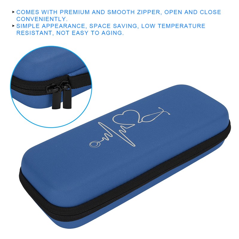 Portable Household Stethoscope Storage Box Organizer Case Storage Bag ContainerDark