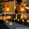 LazyBuddy 4 Pack Solar Tiki Torch Lights Outdoor Waterproof -