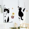 Fujitoya Wall Sticker Cat 3D Wall Decor Scandinavian Door Wallpaper