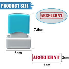Stamp - Pre-soaked Rubber Stamp Rejected Red Ink Office Stamp Message Stamp Font Height 40 x 20 mm (Rejected)