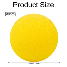 Pack of 30 Sponge Balls, Yellow, 4.5 cm Super Soft Sponge Balls, Magic Sponge Balls, Yellow Foam Balls, Magic Small Soft Sponge Ball, Yellow Small Sponge Balls, Magic Trick Props, Cat Balls