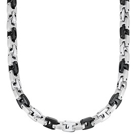 s.Oliver Stainless Steel Necklace for Men, Silver, Comes in Jewellery Gift Box, Stainless Steel, No Gemstone