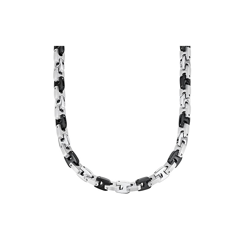 s.Oliver Stainless Steel Necklace for Men, Silver, Comes in Jewellery