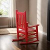 BplusZ Childs Red Rocking Chair Kid's Toddler Wooden Comfy Rocker