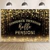 MEHOFOND 7x5ft Happy Retirement Backdrop Goodbye Tension Hello Pension Photography