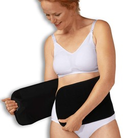Carriwell Adjustable Organic Cotton Belly Support Band Size S/M & L/XL, Colours: Black & Beige, black