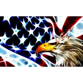 CavemanGraphics Happy 4th of July American Flag & Eagle patriotic Vinyl Sticker Decal Yeti Cup