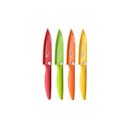VITUER Paring knife, 4PCS Paring knives (4 Knives and 4 Knife cover), 4 Inch Peeling Knife, Fruit and Vegetable Knife, Ultra Sharp Kitchen Knives, German Steel, PP Plastic Handle