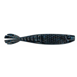 NetBait HexTek Supercharged with BAITFUEL 4.25'' Whip Tail Shad - Black Blue Flake
