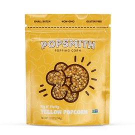 Popsmith - 28oz Pouch Yellow Popcorn Kernels for Popping - Grown in USA, Non-GMO, Vegan, and All-Natural - Unpopped Popcorn Kernels for Stovetop Popcorn Machine