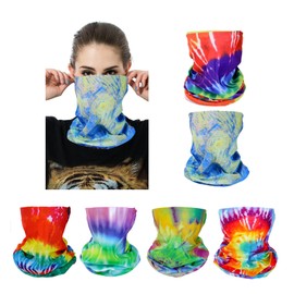 Face Mask Multi Bandana Neck Gaiter Seamless Magic Headband Outdoor Face Scarf for Dust Wind and UV Resistance, No8, Large