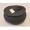 Ankyo Dark Gray Rope Basket with Lid Woven Cotton Round
