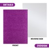 20 Sheets A4 Purple Glitter Cardstock Paper, Thick Glitter Craft