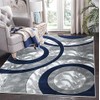 GLORY RUGS Area Rug Modern 2x7 Navy Circles Geometry Soft