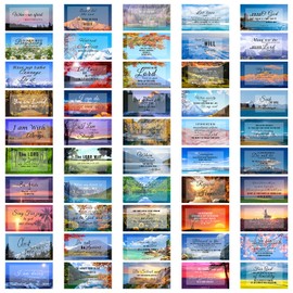 Piklodo 200 Pcs Prayer Cards Bible Verse Card 50 Styles Double-Side Scripture Inspirational Cards Motivational Encouraging Christian Card for Women Men Mini Business Religious Easter Christian Gifts