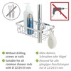 WENKO Shower Rail Caddy Mod. Floresta Square Shower Shelf Chrome-Plated