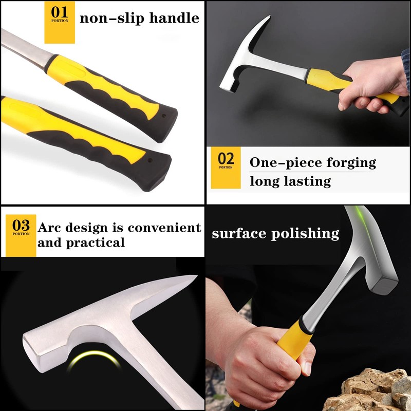 behone Geological Chisel Hammer Geologist Hammer Geological Exploration Hammer with