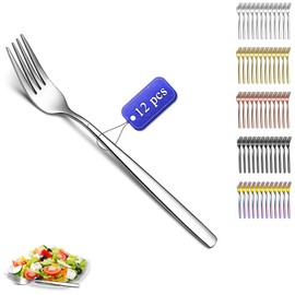 Kyraton Dinner Forks Set of 12 Pieces 18.3cm, Stainless Steel Table Forks Cutlery Set for Home, Restaurant, Hotel, Dishwasher Safe