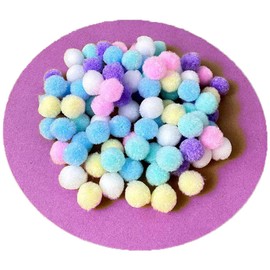 1000 Pieces Macaron Pastel Color Pom Poms Balls Small Size 1CM/0.4 Inch Bulk Cotton Balls Arts Crafts Making Decorations for DIY Art Creative Crafts