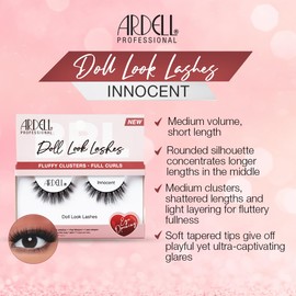 Ardell Doll Look Lashes - Innocent, Natural Volume, Comfortable Wear False Eyelashes for Everyday & Special Occasions, 4-Pack