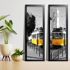 LaVie Home 13.5x40 Picture Frame Black, Panoramic Picture Frame for Wall Decoration, Classic Black Minimalist Style Suitable for Decorating Houses, Offices, Hotels（1 Pack）