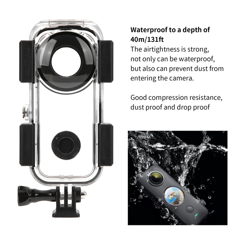 40m/131ft Waterproof Housing Case for Insta360 ONE X2 Camera Protective