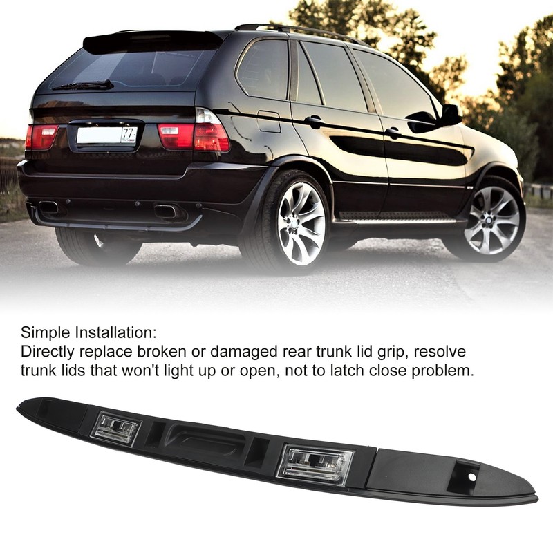 Trunk Lid Tailgate Grip Handle 51137170676 Black with Key Button