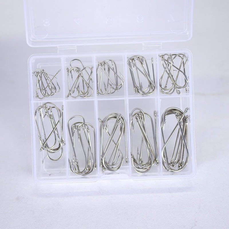 Soytich Fishing Hooks with Eye Hooks 80x in Box (Hooks)