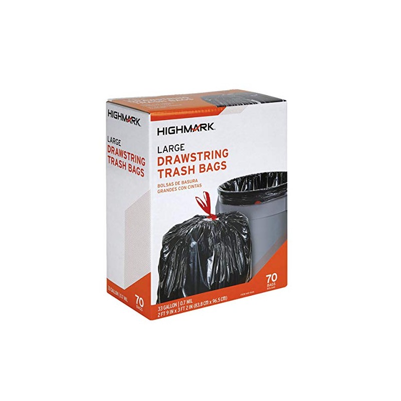 Highmark Trash Bags, 33 Gallons, Box Of 70, DP00544
