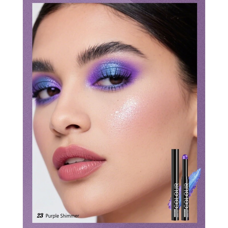 Purple Shimmer Eyeshadow Stick,Long Lasting Cream Eye Shadow Pen for
