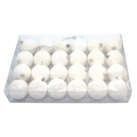 Daro Deko Christmas Bauble Snowball with Glitter – Various Versions Available