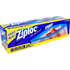 Commercial Ziploc Freezer Bags, Double Zipper, Simple Model, Large Size, Pack of 24