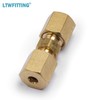 LTWFITTING 1/8-Inch OD Compression Union,Brass Compression Fitting(Pack of 10)