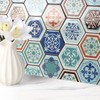 FunStick 15 Pcs Teal Blue Peel and Stick Tile Backsplash