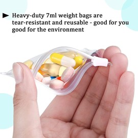 Pack of 10 Ziplock Bags, Resealable Waterproof Plastic Bags, Sealable Zip Bags, Plastic Bags with Ziplock Bags, Food Safe, Transparent