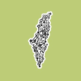 Free Palestine Nakba Keys Sticker, Palestine Map Stickers, Free Gaza Palestine Art, History Sticker, Laptop Sticker, Muslim Gifts - Color: White