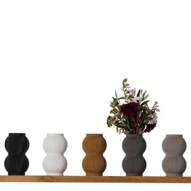 Danna Flower Vase/Decorative Vase M 20 cm for Cut / Dried Flowers Sustainable Decorative Vase Pampas Grass (White)