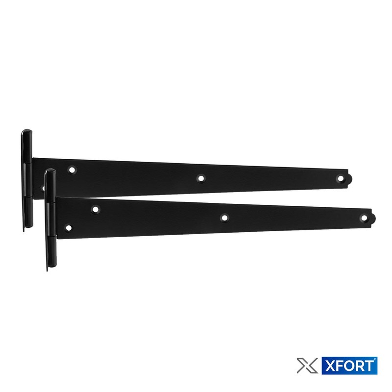 XFORT® 2 Pack 300 mm T-Hinge Black Japanned, Metal Tee