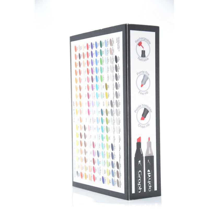 Graph'it Pack of 12 Double Ended Alcohol Based Markers Mix