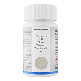 MG PRIME Autolack Lackstift Set für Lexus 1J7 Sonic Titanium/Titaniumsilber Basislack Klarlack je 50ml