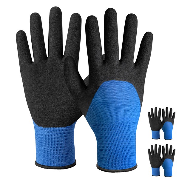 Velway 2 Pairs Safety Work Gloves - Lightweight Gardening Gloves