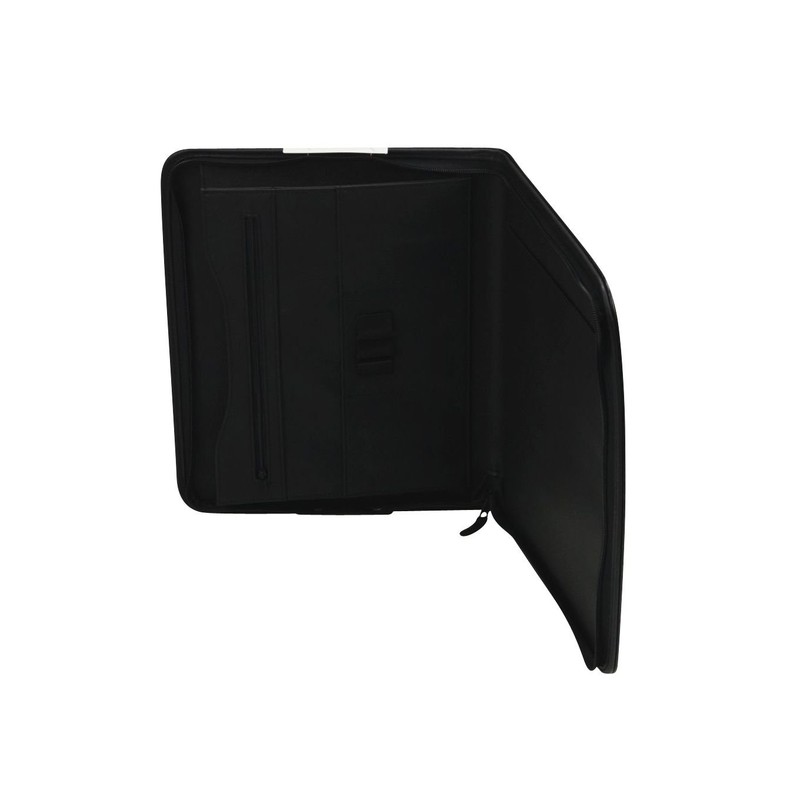 Alassio Conference Folder Zipped 3 Compartments A4 Leather-look Black Ref