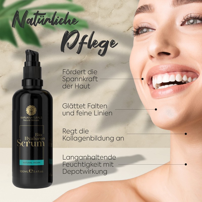 Organic Hyaluronic Acid Serum Highly Concentrated, Aloe Vera Instead of