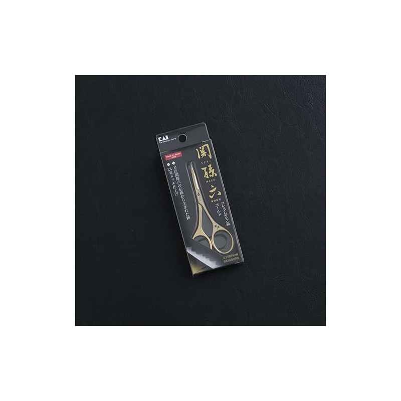 Kai Corporation HC3538 Seisonroku Gold Scissors, Curved Blade, 24K Gold