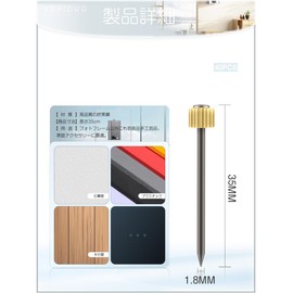 Nails Brass Nails Decorative Nails Hook Round Head Picture Hanging Kit Nominal Diameter 1.8mm x Length 35mm Ideal for Various Decoration Home Office Picture Hanging Nails Drywall Wooden Wall