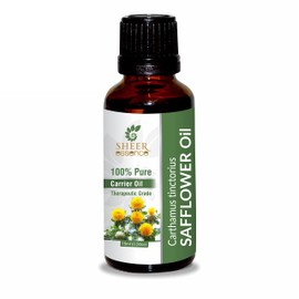 Sheer Essence Safflower Oil -(Carthamus Tinctorius)- Carrier Oil 100% Pure Natural Undiluted Uncut Therapeutic Grade Oil 3.38 FL.OZ