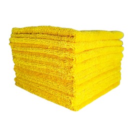 THE HOUSE OF RAGS The Jobber 365 Microfiber Detailing Towels, Exterior and Interior Use, Premium Korean Quality, 16x16 inches, 365 GSM, Yellow, 10 Pack